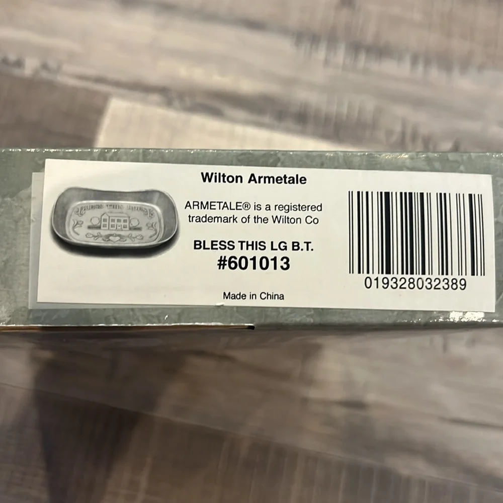 NIB Wilton Armetale ‘Bless This House’ bread serving tray